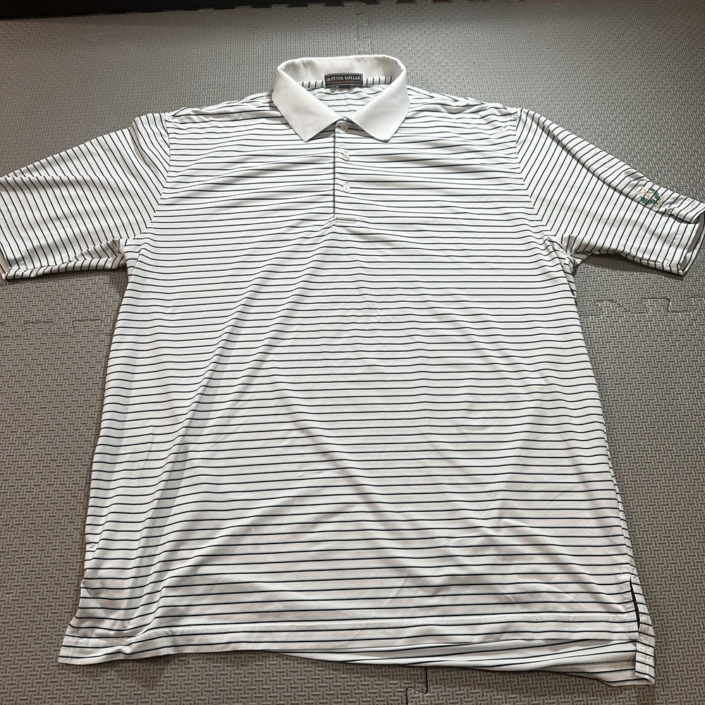 Peter Millar Golf Summer Comfort Stripe Performance Polo Shirt Mens XL Crown - Picture 3 of 7